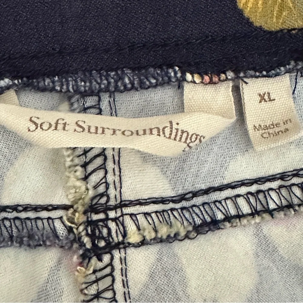 Soft Surroundings Womens Floral legging pants High Rise Sz XL